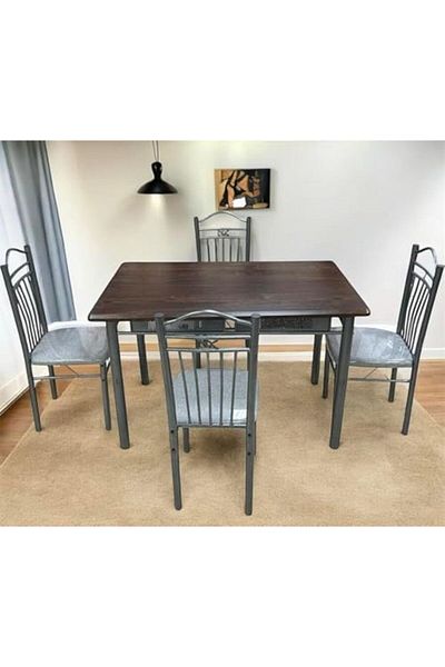 l'elefante 5-Piece Dining Table Set for 4 People – Modern Compact Kitchen Table with 4 Chairs for Dining Room