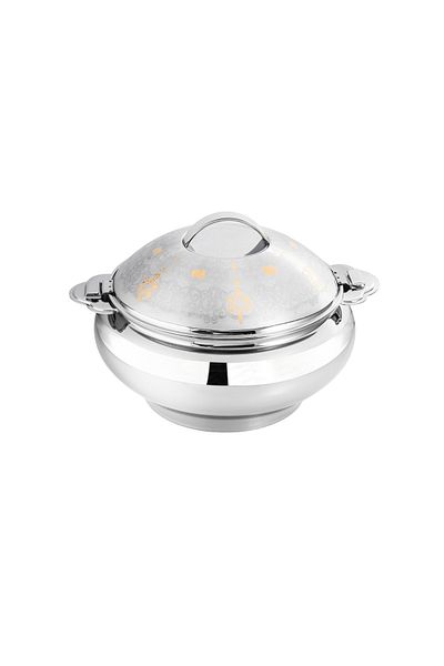 ALSAIF Al Saif High-Quality Stainless Steel Food Container with Golden Engraving, 2.2 Liters