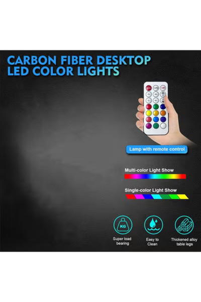 Fun Moment Computer Table for Games 120 x 60 cm with RGB Lighting