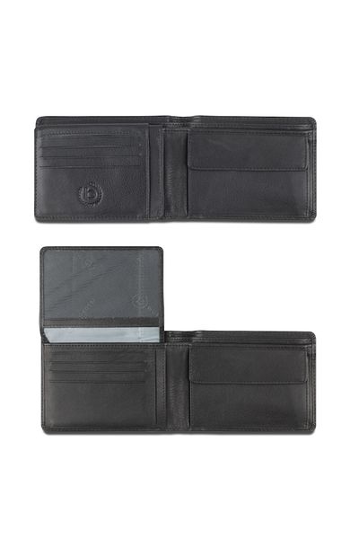 BUGATTI Portofel Bărbați Orizontal , Punto, 49131301, Piele Naturală, Compartiment Ci, Negru