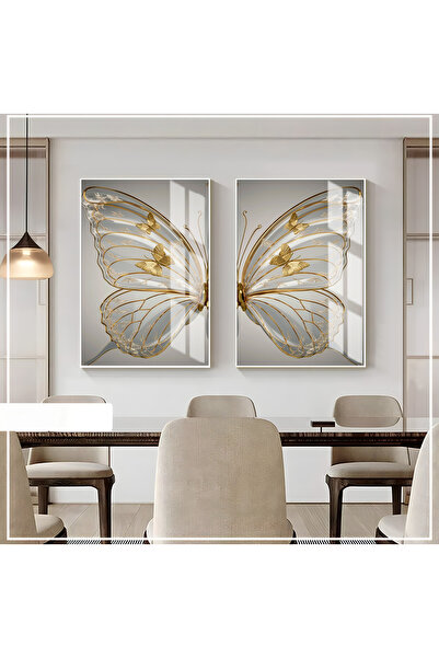 Harika bir ev HARİKABİREV|GOLD BEYAZ RENK KELEBEK KANATLARI (FREED) |ÇERÇEVEL...