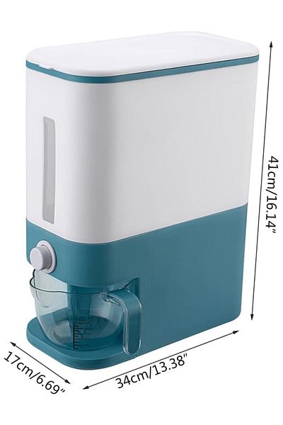 Cady One Airtight Grain Storage Box for Grains and Dry Foods, 12L Moisture-Proof