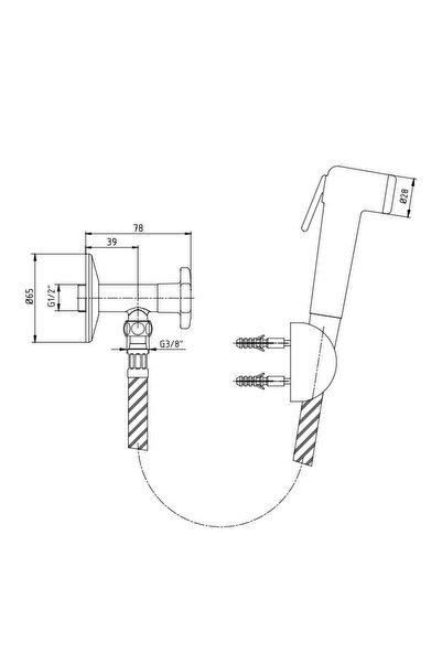 Eca Spiralli Klozet Taharet Musluğu 102111084