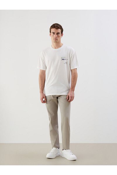 LC Waikiki Crew Neck Short Sleeve Printed Combed Cotton Men's T-Shirt