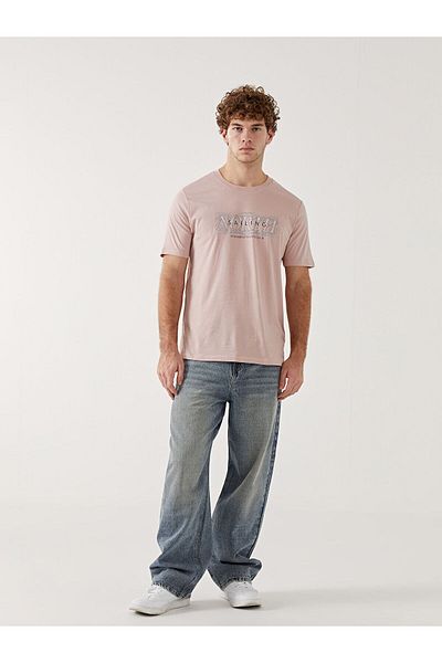 LC Waikiki Ανδρικό T-Shirt από βαμβακερό χτενισμένο λαιμό