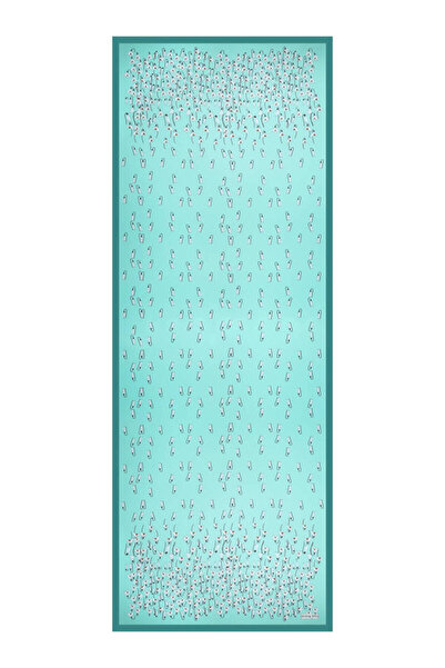 Bursa İpek Μεταξωτό σάλι με μοτίβο μέντας Kardelen