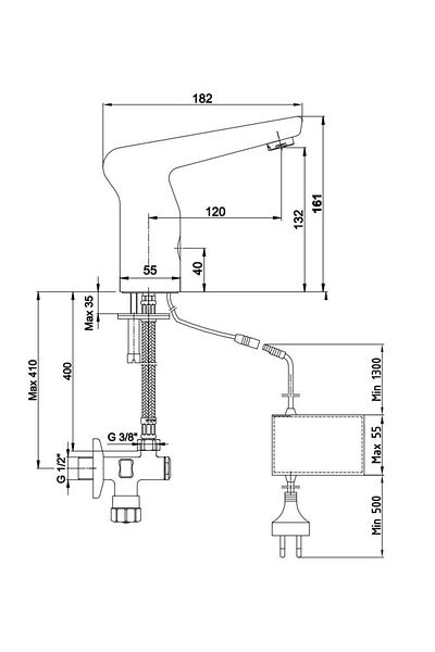 Eca Photocell Sink Faucet Electric108108025