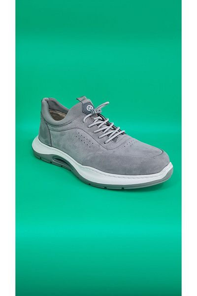 KOMCERO Rubber Tied Stretch O Bow System Fold Leather Model Men's Casual Shoes Y2844-8225