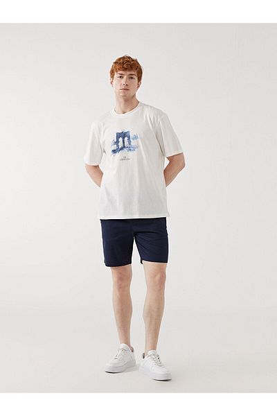 LC Waikiki Crew Neck Printed Combed Cotton Men's T-Shirt