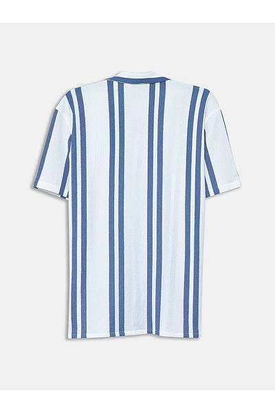 LC Waikiki Regular Fit Short Sleeve Striped Dobby Men's Shirt