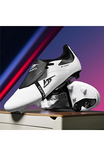 MBrands Ghete de fotbal 8.7 cu crampoane din plastic FG, alb 41