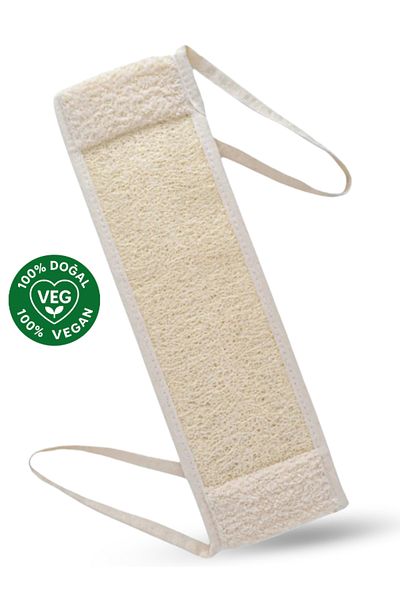 RAAZ Natural Pumpkin Loofah Back Scrub – Bath Loofah, Back Belt Loofah, Exfoliating Loofah Sponge