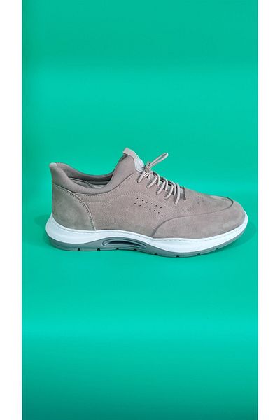 KOMCERO Rubber Tied Stretch O Bow System Fold Leather Model Men's Casual Shoes Y2844-8225
