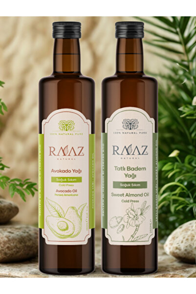 RAAZ Avantajlı 2’li Yağ Seti – Avokado Yağı 250 ml Tatlı Badem Yağı 250 ml %1...