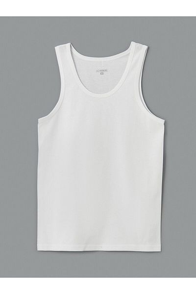 LC Waikiki U-Neck Combed Cotton Men's Undershirt 3-Piece
