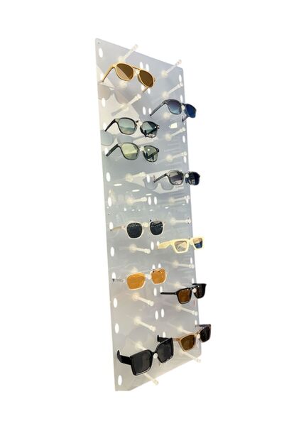 STAND MARKET Wall Mounted Glasses Stand 28 Plexi Glass | 99X33 cm Glasses Display Stand