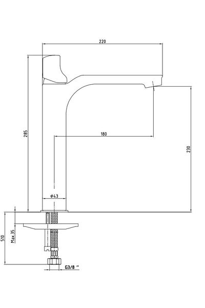 Eca Myra High Type Bowl Sink Faucet - White 104108984
