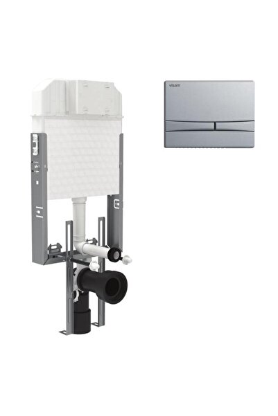 Visam Gömme Rezervuar Asma Klozet İçin + Mia Mat Krom Kumanda Paneli