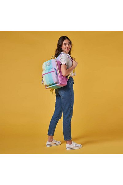 Coral High Set de 2 ghiozdane de școală cu model în dungi Nutrition 23630