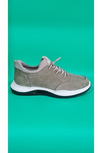 KOMCERO Rubber Tied Stretch O Bow System Fold Leather Model Men's Casual Shoes Y2844-8225