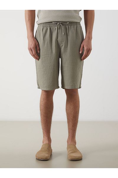 LC Waikiki Ανδρικό σορτς Slim Fit με λεπτομέρεια δεμένη μέση