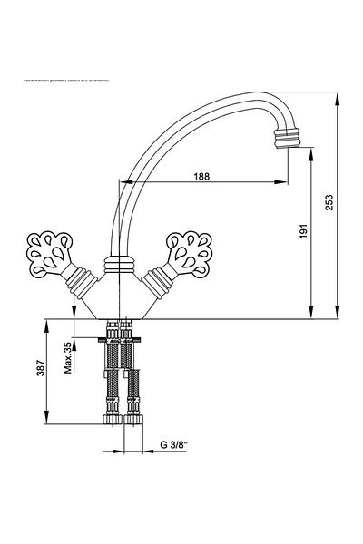 Eca Ottoman Antique Kitchen Sink Faucet 102208003