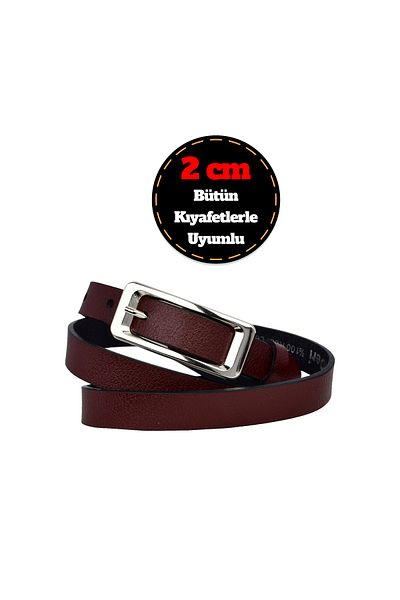 GoDeri 100% piele naturală, curea subțire de 2 cm roșu claret pentru femei cu cataramă argintie; centura rochie, centura pantalonilor_dikd