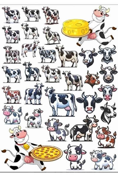 Reysa Tasarım مجموعة ملصقات حياة البقرة والمزرعة 2