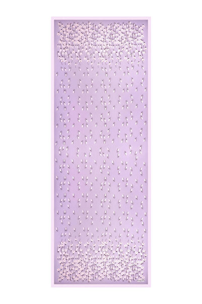 Bursa İpek Lilac Snowdrop Pattern Twill Silk Shawl
