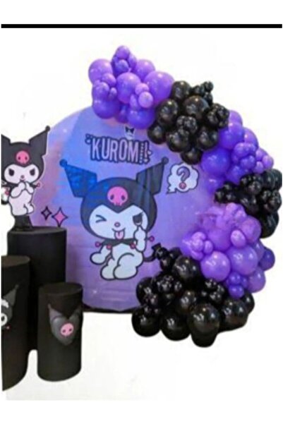 Papatya Party Kuromi Temalı Balon Seti Kuromi Doğum Günü Parti Seti Süsü