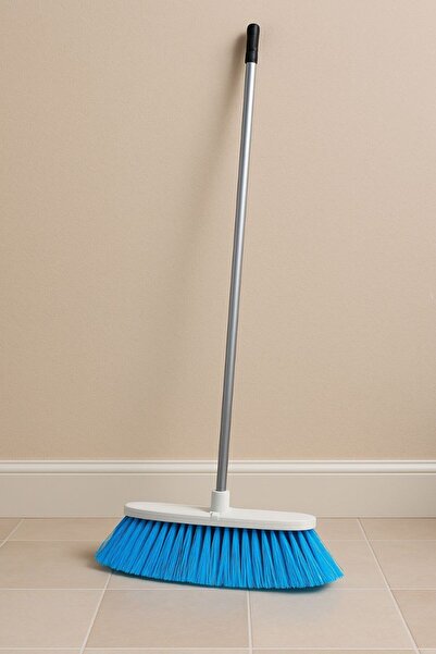 Metler 120 Cm Saplı Yumuşak Bol Fırça+ Zemin Temizleme Süpürgesi Yer Fırçası