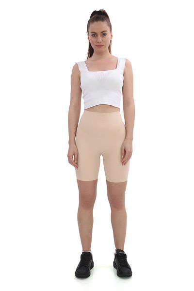 Sh Mağazacılık Porfy Model Slimming Effect Laser Cut Long Σορτς χωρίς σημάδια Κορσέ Χρώμα δέρματος