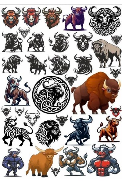 Reysa Tasarım Bull Sticker Set