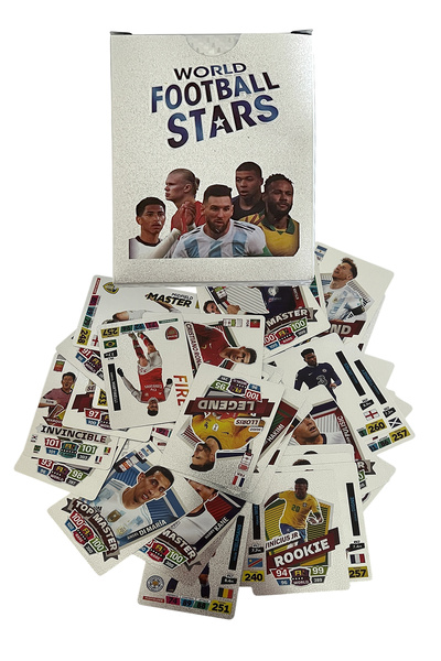 UDATOYS Futbol Kartları Dünya Futbolcu Kart Seti World Football Stars Gümüş S...