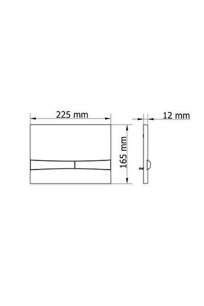 Visam Mia Mat Krom Gömme Rezervuar Kumanda Paneli Basma Butonu 229.001