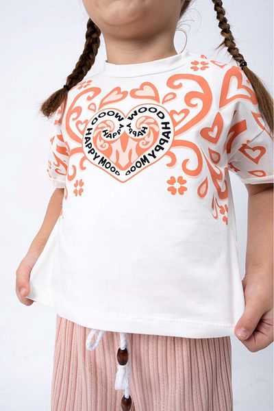 s.t. sebat tekstil Short Sleeve Badi, Belmando Long Pants Girls Set Sb2120