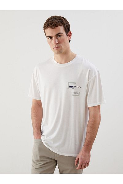LC Waikiki Crew Neck Short Sleeve Printed Combed Cotton Men's T-Shirt
