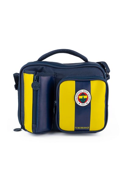 Fenerbahçe Official Licensed Faux Leather Stick Patterned Two Compartment Lunch Box 25758