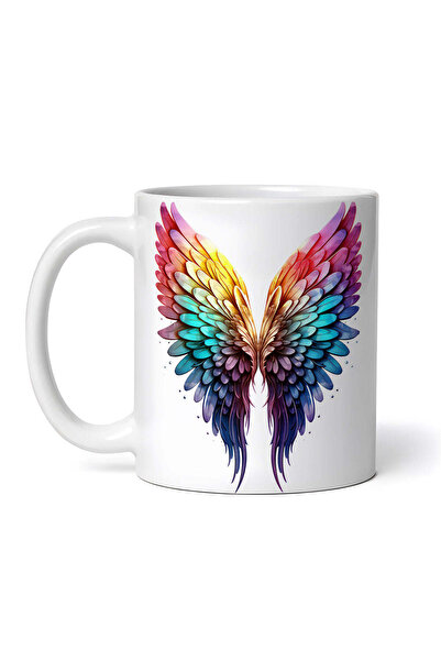 OEM Personalized White Mug, Rainbow Butterfly Diamond, Inovatix®. 330ml