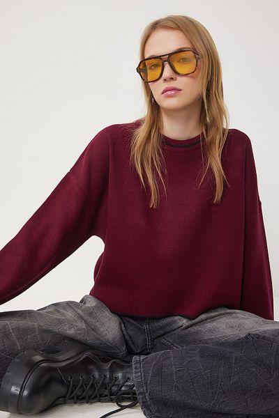 Cloudy Kids Women's Crew Neck Knitwear Basic Sweater
