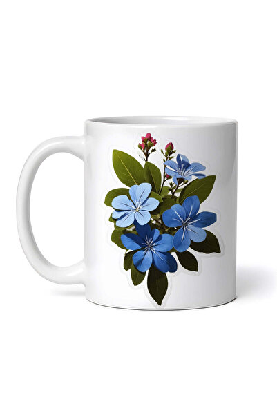 OEM Cană albă personalizată, Plumbago Love Flower, INOVATIX®. 330ml