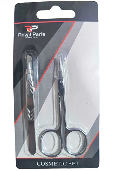 lawrenceshop 2 li Set 1 Adet Ucu Kıvrık Makas (Kaş Nakış Burun Kıl Tüy) Makas...