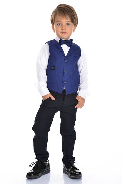 s.t. sebat tekstil Sports Vest, Gabardine Pants, Shirt, Bow Tie Boy's Suit Sb277
