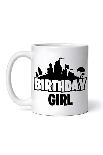 OEM Cană albă personalizată, Fortnite Brithday Girl, INOVATIX®. 330 ml