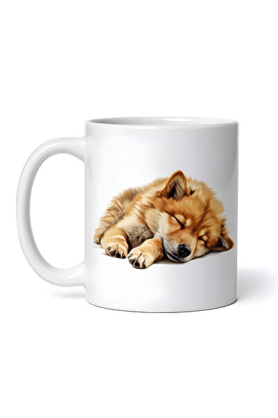 OEM Cană albă personalizată, Spitz Finlandez, INOVATIX®. 330 ml