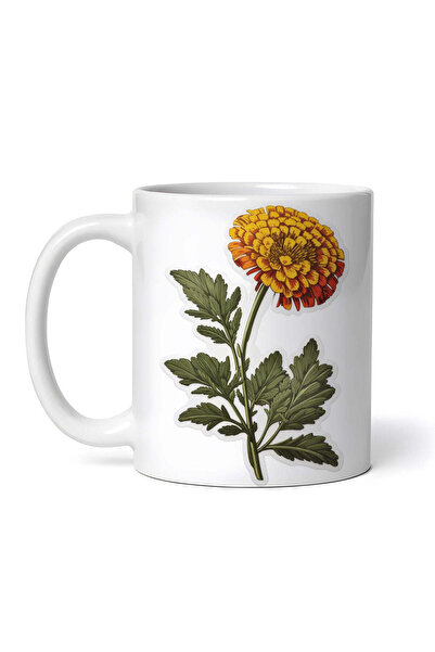 OEM Εξατομικευμένη λευκή κούπα, Άνθος Θηρανθεμίς, INOVATIX®. 330ml