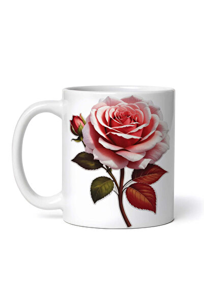 OEM Εξατομικευμένη Λευκή Κούπα, Κλωστή από Τριαντάφυλλο, Inovatix®. 330ml