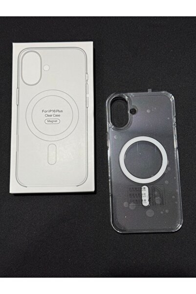 L'eDoren Iphone 16 Plus Uyumlu Gerçek Magsafe Özellikli Sert Şeffaf Kılıf Animasyonlu
