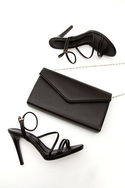 MFT AYAKKABI Women's 10 cm Thin Heels Classic Heels Shoes and Bag Set