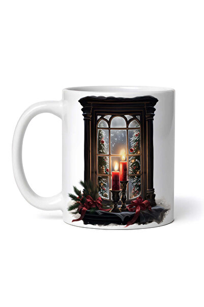 OEM Εξατομικευμένη λευκή κούπα, χριστουγεννιάτικη βιτρίνα, INOVATIX®. 330ml